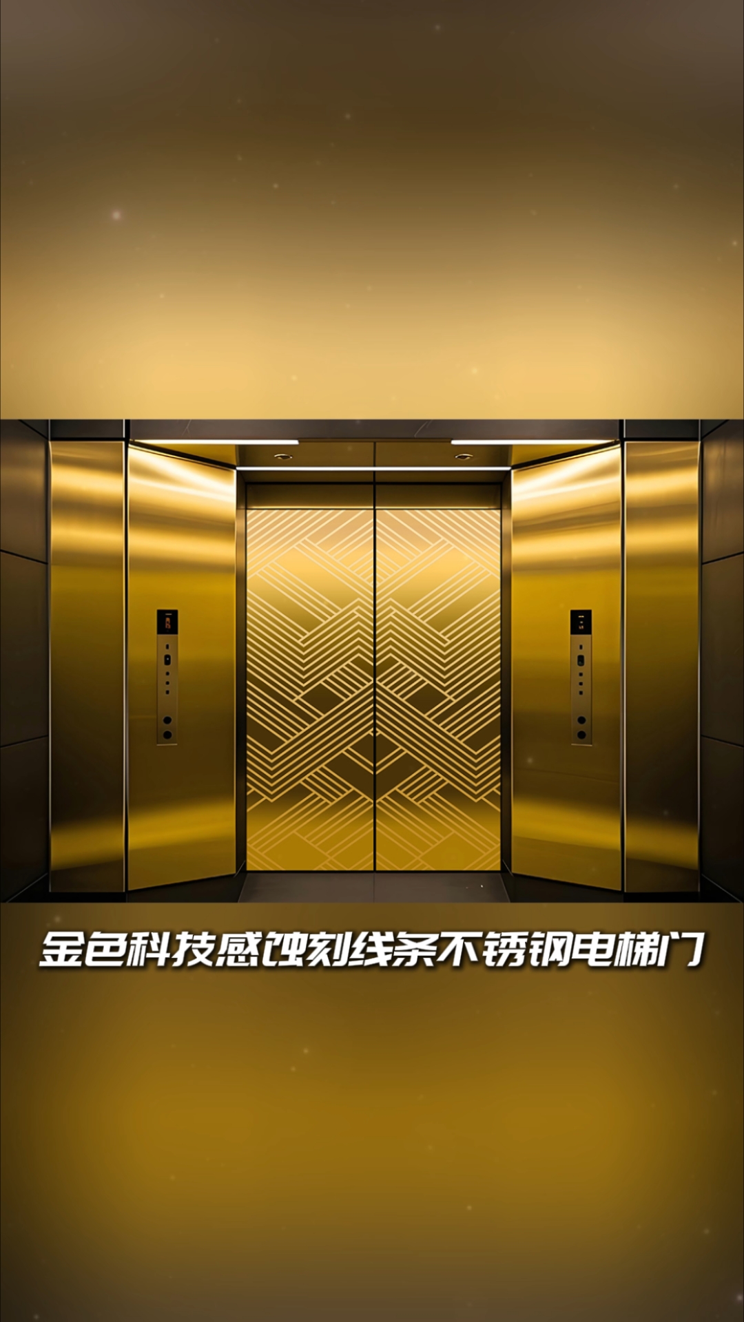 不锈钢蚀刻钛金电梯门 重塑现代空间的科技美学